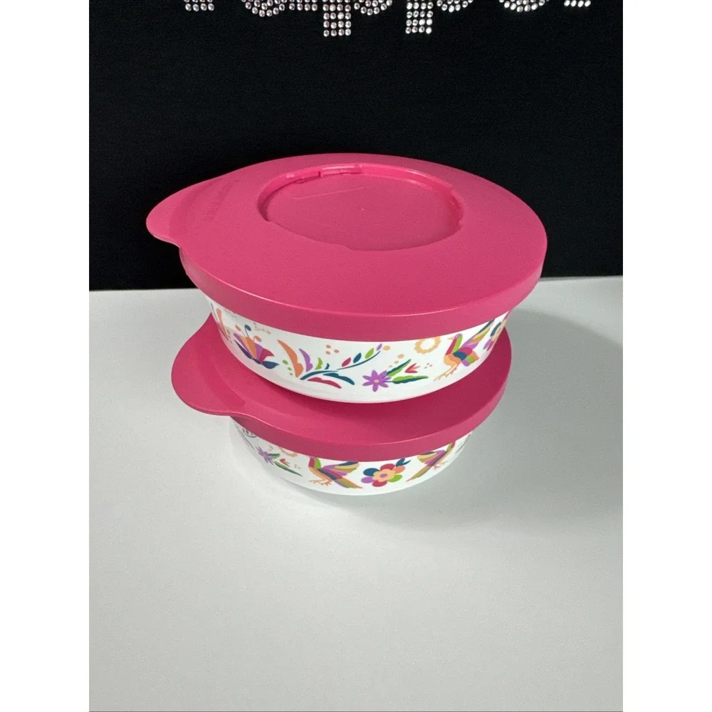 Tupperware Click Together Moving Art Theme Ilumina Bowl 350ml Set of 2 New click